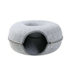 Indoor Cats Detachable Round Felt Cat Bed, Four Seasons Available Cat Nest 60 CM and 50 CM Washable Interior Cat Play Tunnel